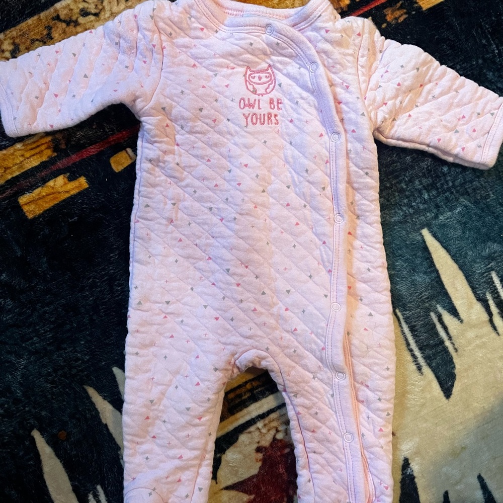 Pink Quilted Kids One Piece
